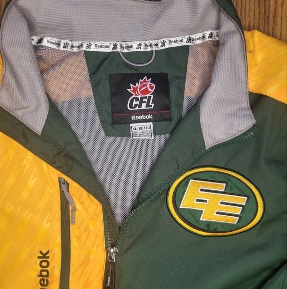 Lot Of 2 Edmonton Eskimos Green Coat & Long-sleeve Reebok Hoodie Men's XL B4 - Picture 2 of 13